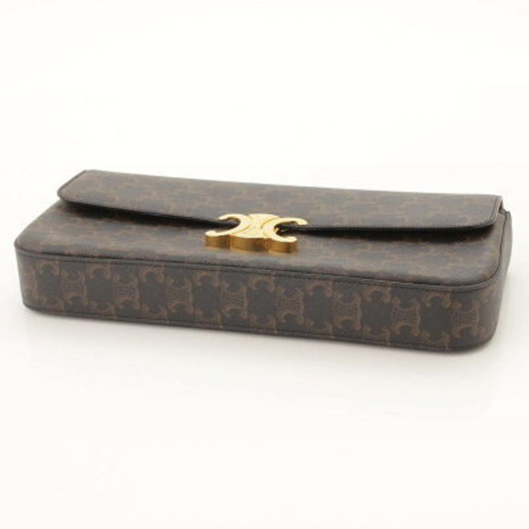 Celine Matsuzakaya Triomphe Canvas Chain Shoulder Bag Brown - Picture 5 of 9